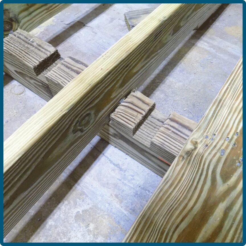 Pressure treated floor joist size and spacing